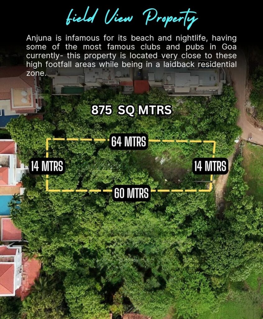 875 SQM Field-View Property in the Heart of Anjuna